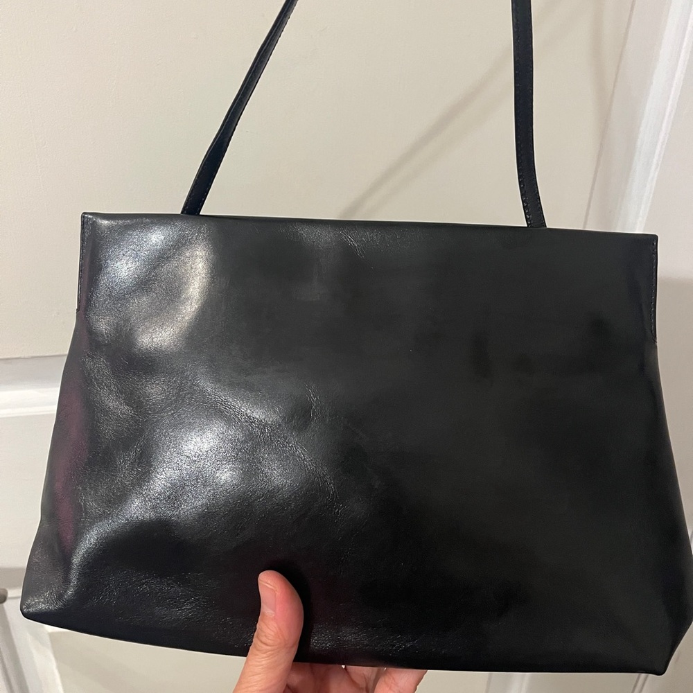 Salvatore Ferragamo Vala Leather Clutch Crossbody Bag Vara Bow Gold Buckle Purse - Picture 10 of 16